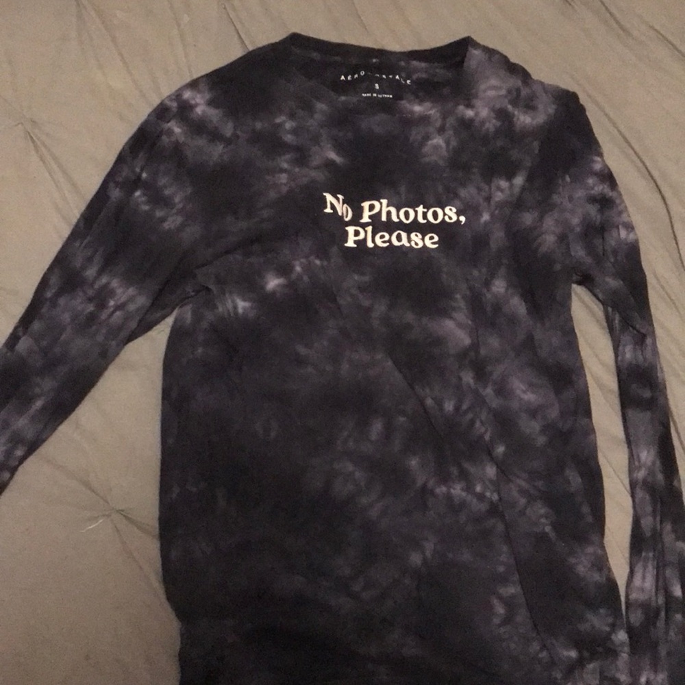 T shirt “ no photos please” long sleeve shirt